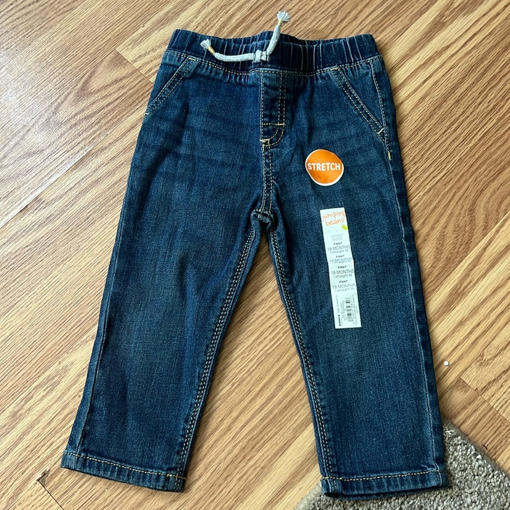 New with tags boys size 18 months, jumping beans, jeans